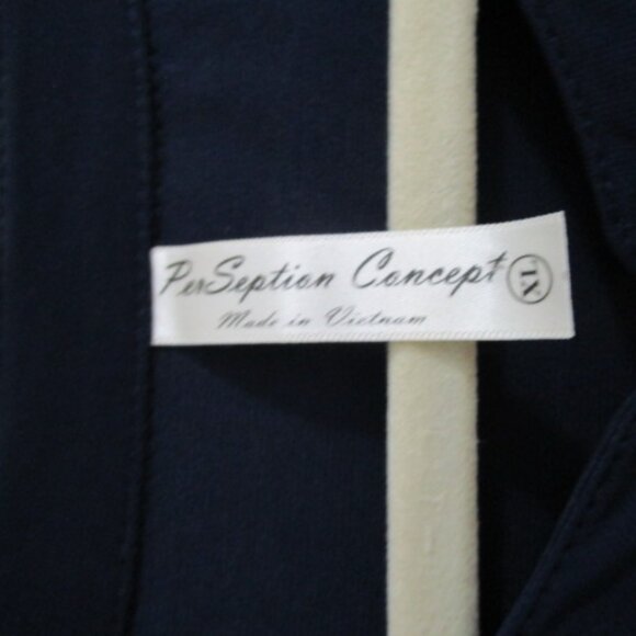 PerSeption Concepts Navy Blue  3/4 Sleeves Size XL - Picture 3 of 5